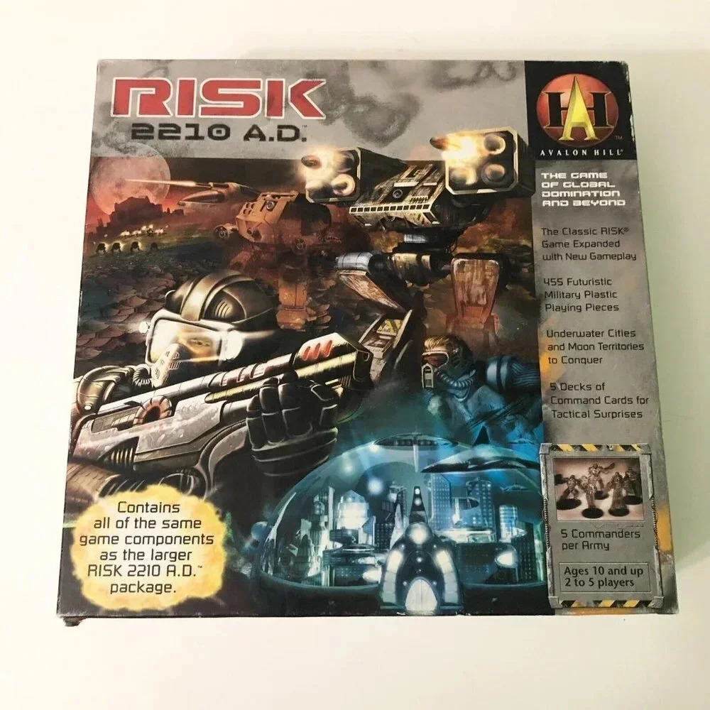 2003 Avalon Hill Risk  2210 AD Board Game Incomplete